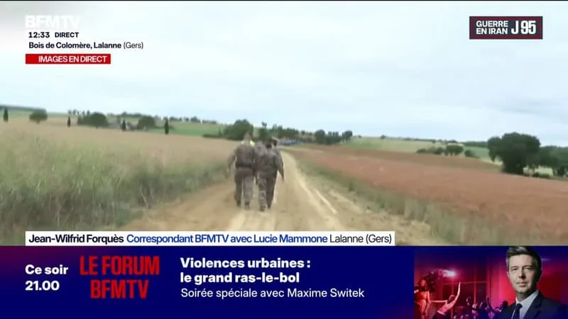 DISPARITION DE LYHANNA: DES GENDARMES SONDENT LES BOIS ENVIRONNANTS
