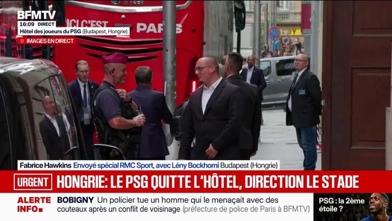 PSG-ARSENAL: LES JOUEURS DU PARIS SAINT-GERMAIN QUITTENT LEUR HÔTEL ET SE RENDENT AU STADE