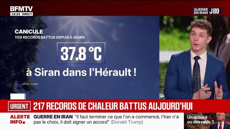 FORTES CHALEURS: 1129 RECORDS DE TEMPÉRATURE ENREGISTRÉS EN CINQ JOURS