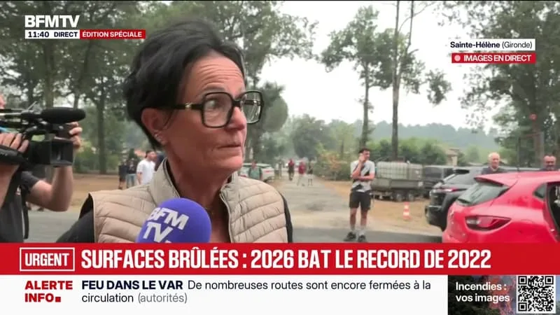« SI LE FEU TRAVERSE LA ROUTE, IL VIENT CHEZ NOUS »: À SAINTE-HÉLÈNE EN GIRONDE, LES HABITANTS SCRUTENT L’AVANCÉE DES FLAMMES