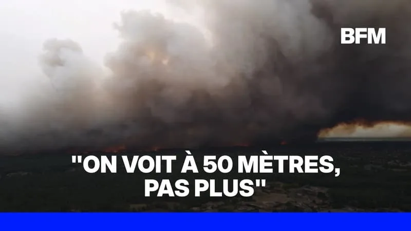 INCENDIE DANS LES LANDES: LES POMPIERS LUTTENT TOUJOURS CONTRE LA PROPAGATION DES FLAMMES