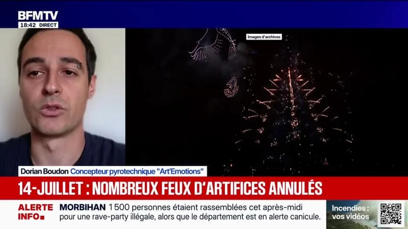 ANNULATIONS DES FEUX D’ARTIFICE: « ON NE SAIT MÊME PAS QUAND EST-CE QU’ON VA POUVOIR REPRENDRE NOTRE ACTIVITÉ », DÉPLORE DORIAN BOUDON, CONCEPTEUR PYROTECHNIQUE