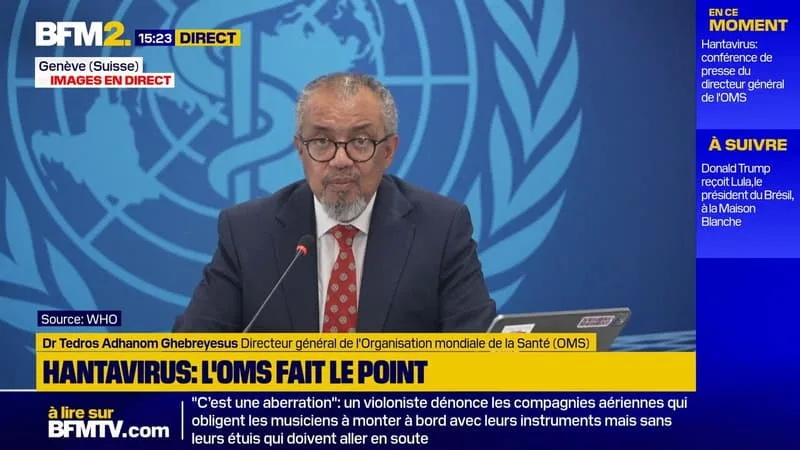 HANTAVIRUS: « NOUS ÉVALUONS LE RISQUE POUR LES HABITANTS DES CANARIES COMME FAIBLE », DÉCLARE LE CHEF DE L’OMS ALORS QUE LE NAVIRE EST EN ROUTE VERS LES ÎLES ESPAGNOLES