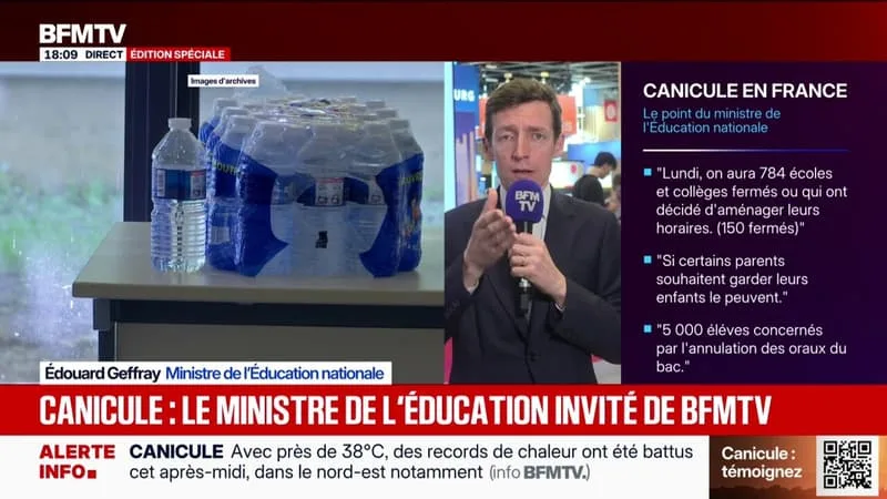ORAUX DU BACCALAURÉAT DÉCALÉS À CAUSE DE LA CHALEUR: « ENVIRON 5.000 ÉLÈVES SONT CONCERNÉS », EXPLIQUE ÉDOUARD GEFFRAY, MINISTRE DE L’ÉDUCATION