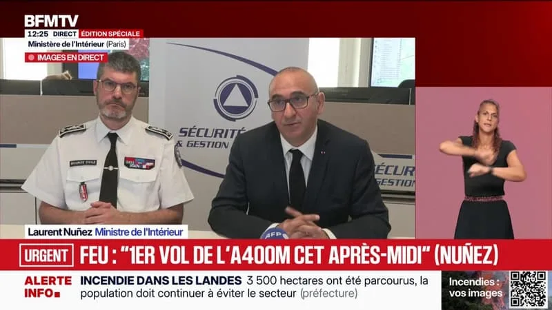 INCENDIES DANS LE SUD-OUEST : « UN TOTAL DE 167.000 PERSONNES ÉVACUÉES », ANNONCE LAURENT NUÑEZ, MINISTRE DE L’INTÉRIEUR