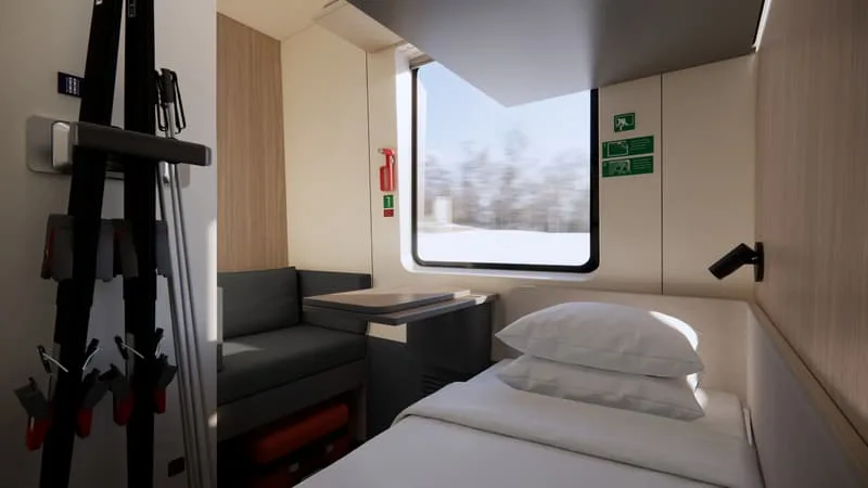 LA SUÈDE COMMANDE DES TRAINS DE NUIT CAPABLE DE CIRCULER À -40 DEGRÉS AU-DELÀ DU CERCLE POLAIRE (LE FABRICANT EST SPÉCIALISTE DES TRAINS QUI ROULENT PAR 50 DEGRÉS DANS LE DÉSERT)
