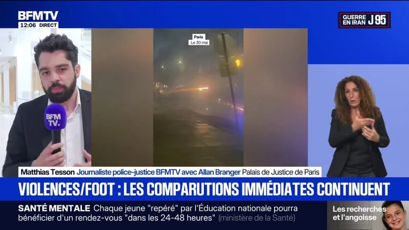 DÉBORDEMENTS APRÈS LA VICTOIRE DU PSG: DEUXIÈME JOURNÉE DE COMPARUTIONS IMMÉDIATES