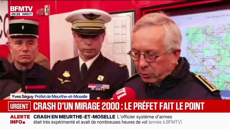 CRASH D’UN MIRAGE-2000: « LES CONDITIONS MÉTÉOROLOGIQUES ÉTAIENT TELLES QU’ON NE POUVAIT PAS DEMANDER LE SURVOL DE LA ZONE PAR UN HÉLICOPTÈRE », INDIQUE LE PRÉFET DE MEURTHE-ET-MOSELLE