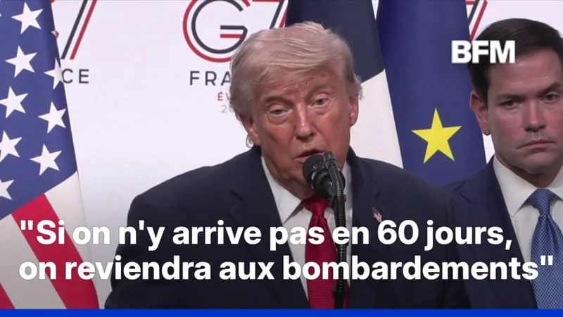 SOMMET DU G7: LE DISCOURS DE DONALD TRUMP CONCERNANT L’ACCORD ENTRE L’IRAN ET LES ÉTATS-UNIS