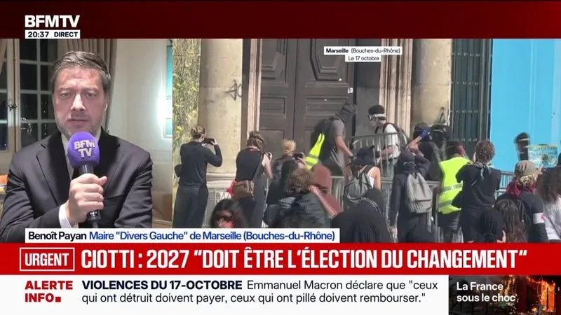 JOURNÉE DU 17-OCTOBRE: « CE QU’IL S’EST PASSÉ HIER, C’EST DU JAMAIS VU », RACONTE BENOÎT PAYAN, MAIRE (DIVERS GAUCHE) DE MARSEILLE