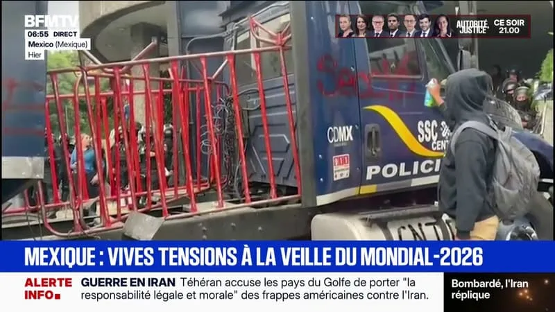 MONDIAL 2026: DES MANIFESTANTS ONT BLOQUÉ L’ENTRÉE DU STADE OÙ SE DÉROULERA LA CÉRÉMONIE D’OUVERTURE CE JEUDI
