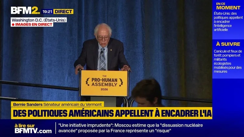 L’IA « EST UNE MENACE POUR L’HUMANITÉ », SELON BERNIE SANDERS QUI LA COMPARE AUX « ARMES NUCLÉAIRES »