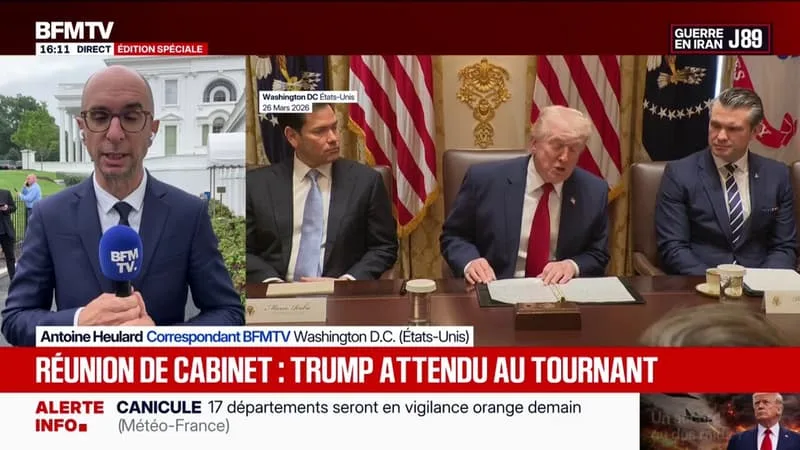 DONALD TRUMP RÉUNIT LES MEMBRES DE SON GOUVERNEMENT AVEC PLUSIEURS SUJETS SUR LA TABLE, DONT LES DISCUSSIONS AVEC TÉHÉRAN