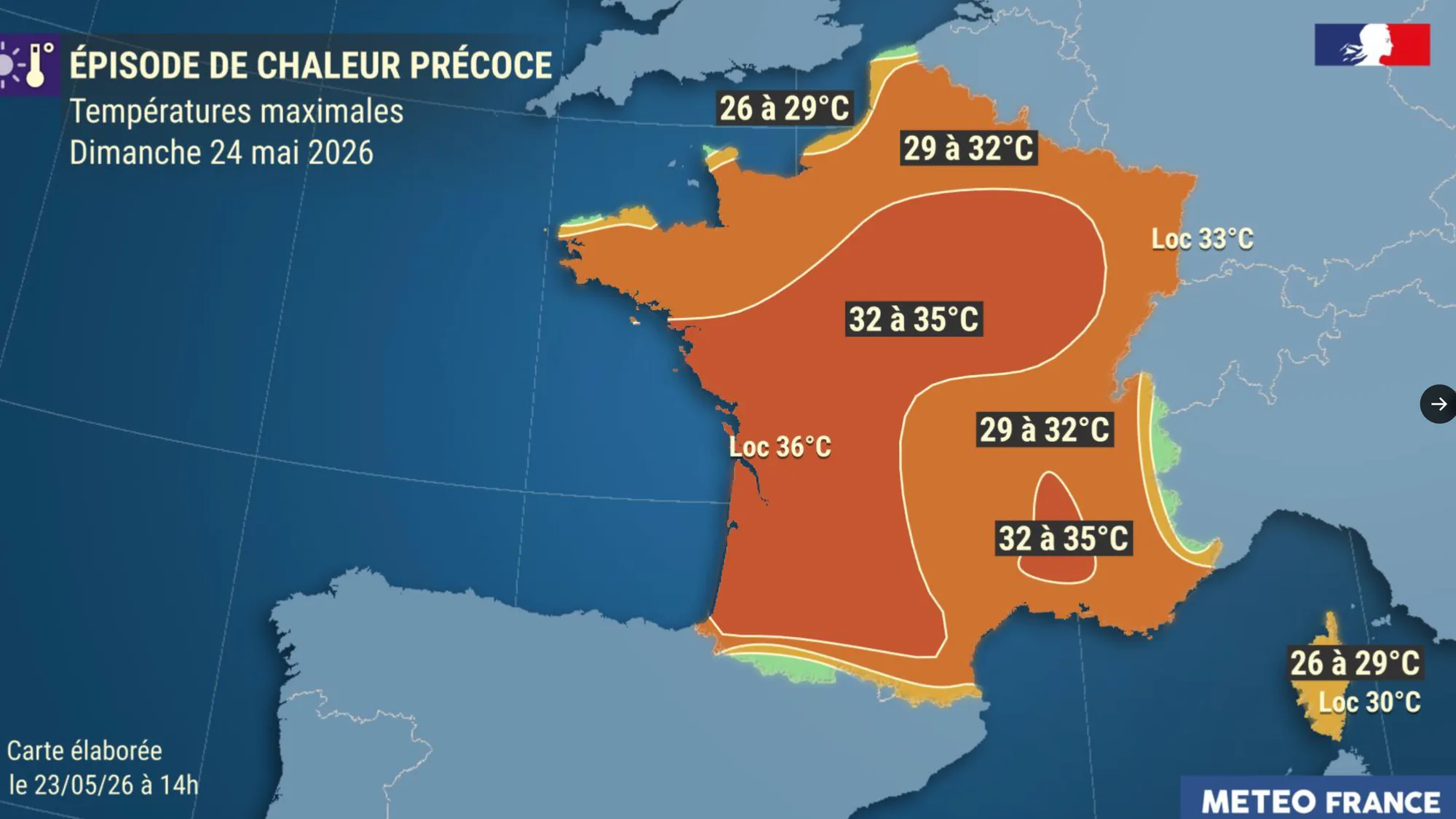 POUR LA PREMIÈRE FOIS, UN DÉPARTEMENT EST PLACÉ EN VIGILANCE JAUNE CANICULE AU MOIS DE MAI