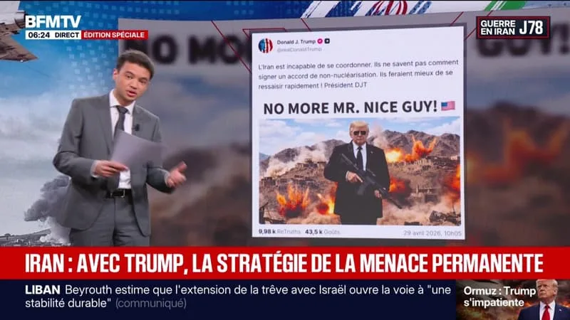 GUERRE AU MOYEN-ORIENT: LA STRATÉGIE DE LA MENACE PERMANENTE DE DONALD TRUMP