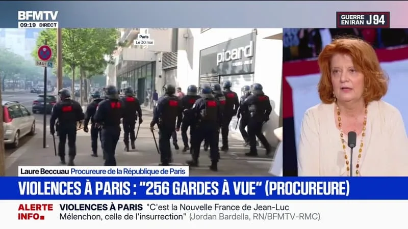 DÉBORDEMENTS APRÈS LE SACRE DU PSG: “IL Y A A MINIMA 11 DOSSIERS QUI PASSENT EN COMPARUTION IMMÉDIATE CET APRÈS-MIDI”, EXPLIQUE LAURE BECCUAU, PROCUREURE DE LA RÉPUBLIQUE DE PARIS