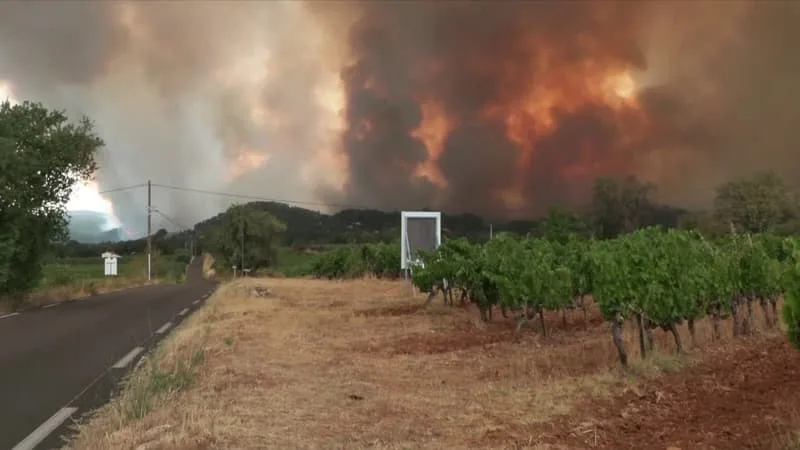 INCENDIE DANS LE VAR: DES ÉVACUATIONS DANS PLUSIEURS COMMUNES APRÈS UNE REPRISE DU FEU DE GROS BESSILLON