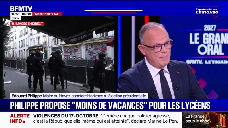 ÉDOUARD PHILIPPE, CANDIDAT À L’ÉLECTION PRÉSIDENTIELLE, ESTIME QU’IL FAUDRAIT TRAVAILLER « DEUX HEURES DE PLUS PAR SEMAINE » POUR « AVOIR UN GAIN DE POUVOIR D’ACHAT »