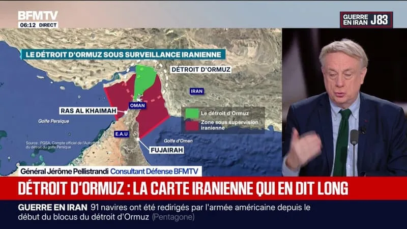 DÉTROIT D’ORMUZ: L’IRAN DÉVOILE UNE NOUVELLE CARTE QUI MONTRE LA ZONE QUI SERAIT SOUS LE CONTRÔLE DE TÉHÉRAN