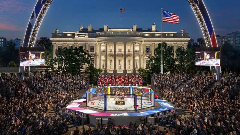 « LA TOUR EIFFEL DEVAIT ÊTRE DÉMONTÉE IMMÉDIATEMENT MAIS LES FRANÇAIS NE L’ONT JAMAIS FAIT »: TRUMP VEUT QUE SON ARÈNE DE MMA DEVIENNE UN SYMBOLE DE WASHINGTON
