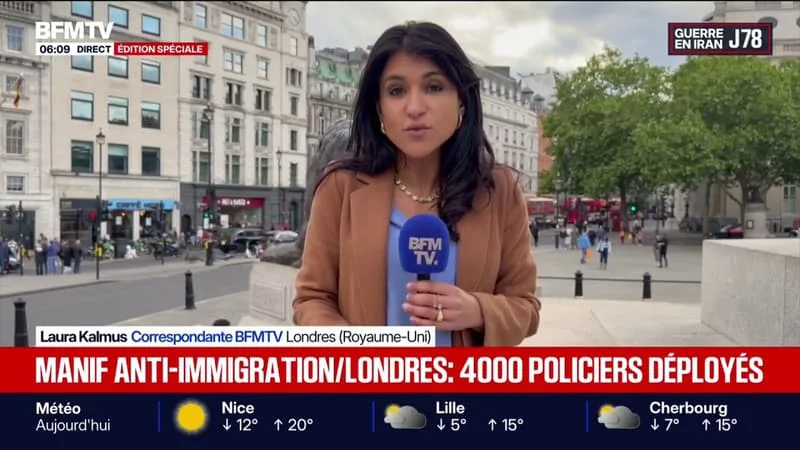 ROYAUME-UNI: UNE MANIFESTATION ANTI-IMMIGRATION DE GRANDE AMPLEUR ORGANISÉE À LONDRES