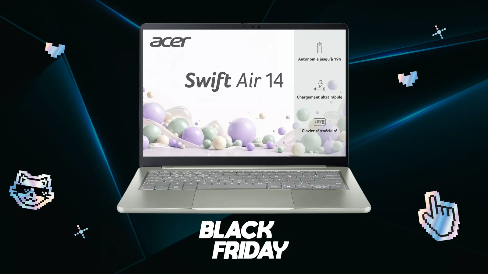 ACER SWIFT AIR 14 : BOULANGER ALLÈGE DE 300€ LE PRIX DE CET ULTRABOOK POIDS PLUME POUR LE BLACK FRIDAY