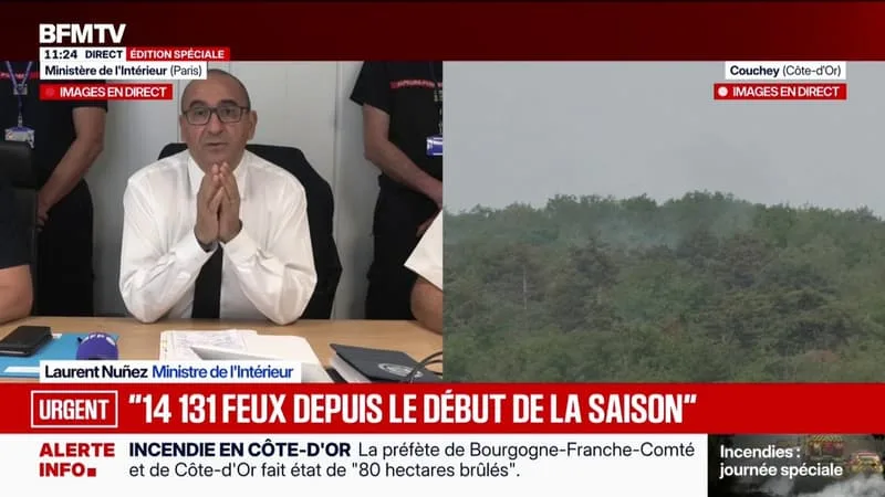 « 14.131 FEUX DEPUIS LE DÉBUT DE LA SAISON ET 117.000 HECTARES BRÛLÉS », INDIQUE LAURENT NUÑEZ, MINISTRE DE L’INTÉRIEUR
