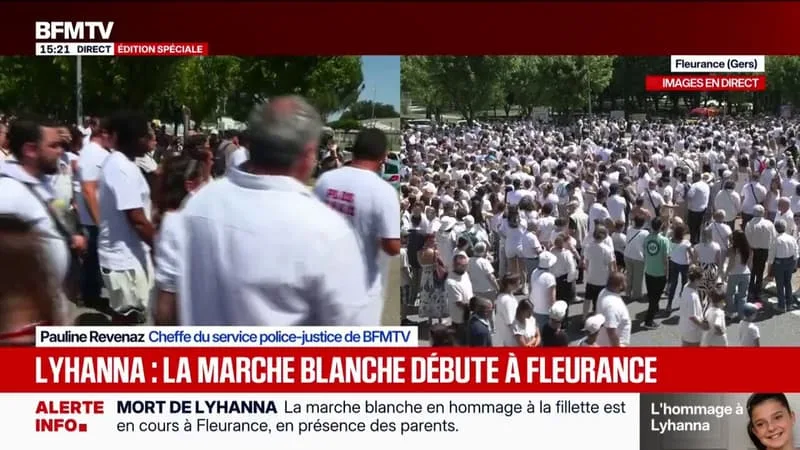 MARCHE BLANCHE POUR LYHANNA: LES PROCHES ACCUEILLIS PAR UNE FOULE SILENCIEUSE