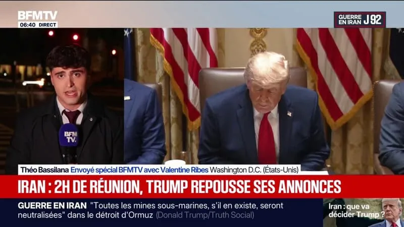 GUERRE AU MOYEN-ORIENT: POURQUOI DONALD TRUMP A REPOUSSÉ SES ANNONCES APRÈS UNE RÉUNION DE DEUX HEURES SUR L’IRAN