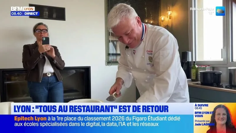 L’OPÉRATION « TOUS AU RESTAURANT » REVIENT À LYON : UN MENU = UN OFFERT DANS LES RESTAURANTS DE CHEFS
