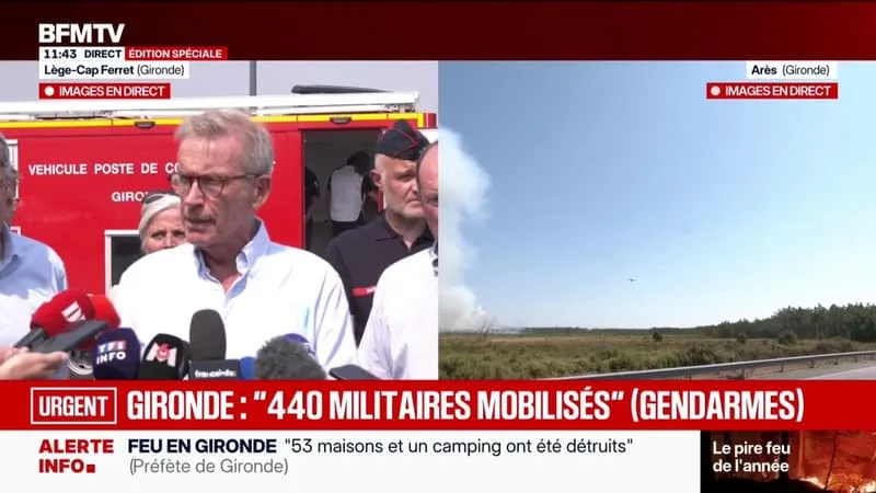 INCENDIE EN GIRONDE: « LES SAPEURS-POMPIERS ONT FAIT UN TRAVAIL ABSOLUMENT REMARQUABLE DANS DES CONDITIONS DANTESQUES », ASSURE LE MAIRE DE LÈGE-CAP-FERRET