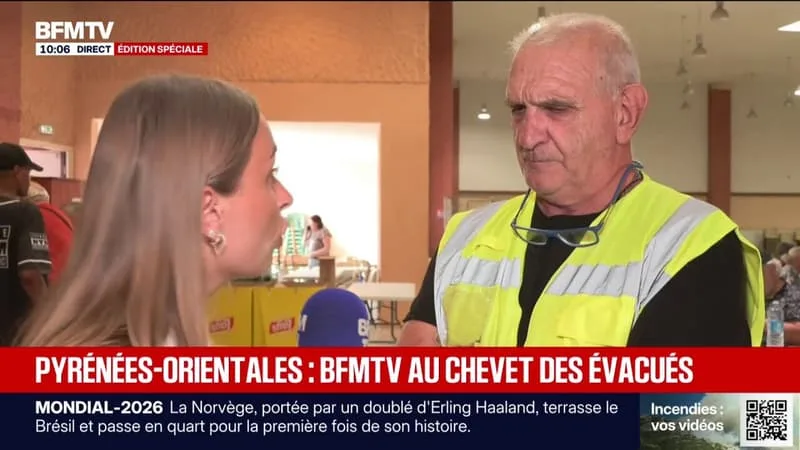 INCENDIES DANS LES PYRÉNÉES-ORIENTALES: BFMTV AUPRÈS DES SINISTRÉS DANS UN CENTRE D’ACCUEIL À THUIR