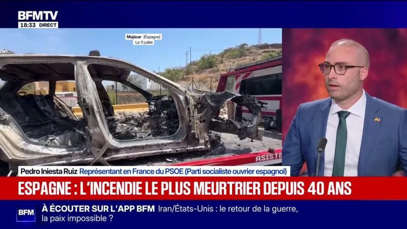 INCENDIE EN ESPAGNE: « UNE FOIS QUE LA TRAGÉDIE PASSERA, ÇA SERA LE TEMPS DE DÉTERMINER LES RESPONSABILITÉS », ESTIME PEDRO INIESTA RUIZ, REPRÉSENTANT DU PARTI SOCIALISTE OUVRIER ESPAGNOL EN FRANCE