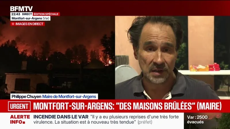 INCENDIE DANS LE VAR: « EN QUELQUES HEURES, LE VILLAGE A ÉTÉ ENCERCLÉ PAR LES FLAMMES », RACONTE LE MAIRE DE MONTFORT-SUR-ARGENS PHILIPPE CHUYEN