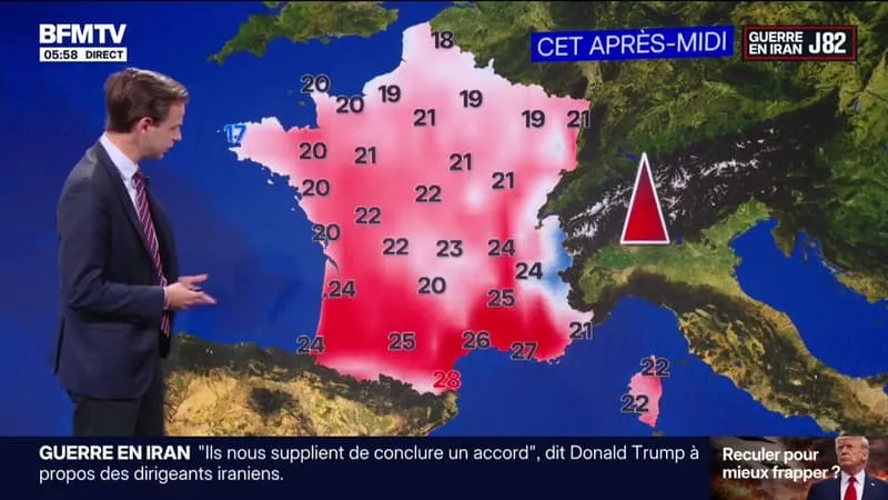 LE RETOUR DU BEAU TEMPS EN FRANCE, MALGRÉ QUELQUES NUAGES PERSISTANTS DANS LE NORD ET DES TEMPÉRATURES COMPRISES ENTRE 17°C ET 28°C… LA MÉTÉO DE CE MERCREDI 20 MAI
