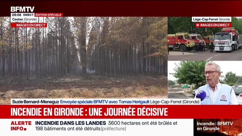 « LES CONDITIONS MÉTÉO NE SONT FAVORABLES POUR LA FIXATION DE CE FEU », EXPLIQUE LE MAIRE DE LÈGE-CAP-FERRET