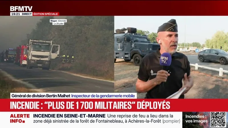 INCENDIES EN GIRONDE: « IL Y A DES PERSONNES MALFAISANTES », ASSURE LA GENDARMERIE MOBILE