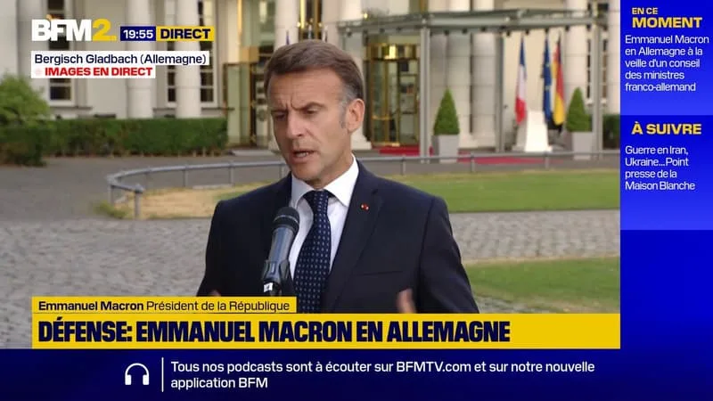 EN ALLEMAGNE, EMMANUEL MACRON ESPÈRE UN « RÉVEIL STRATÉGIQUE EUROPÉEN »