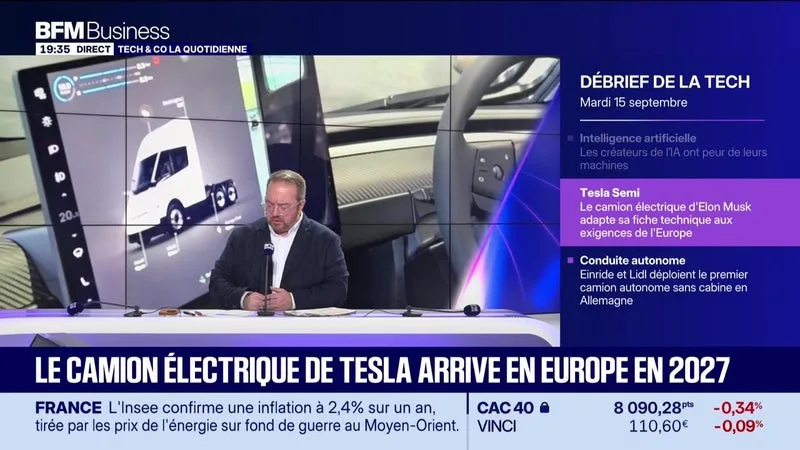 LE CAMION ÉLECTRIQUE DE TESLA ARRIVE EN EUROPE EN 2027 – 15/09